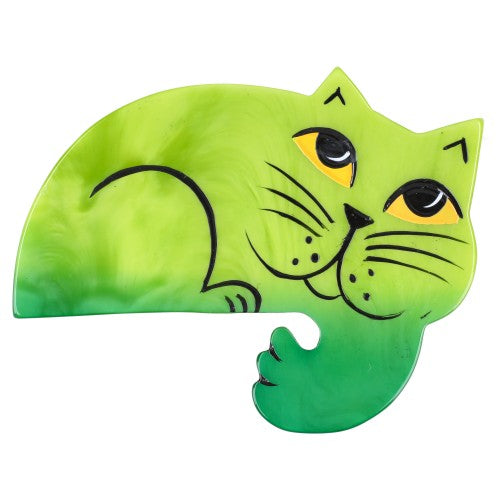 Anise Green Kroktou Cat Brooch