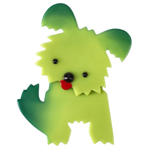 Anise Green  Bobby Dog Brooch