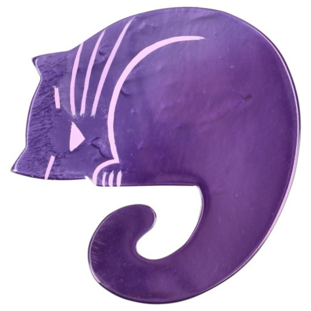 Purple Laskar Cat Brooch 