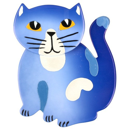 Majorelle Blue Gandou Cat Brooch (small size)