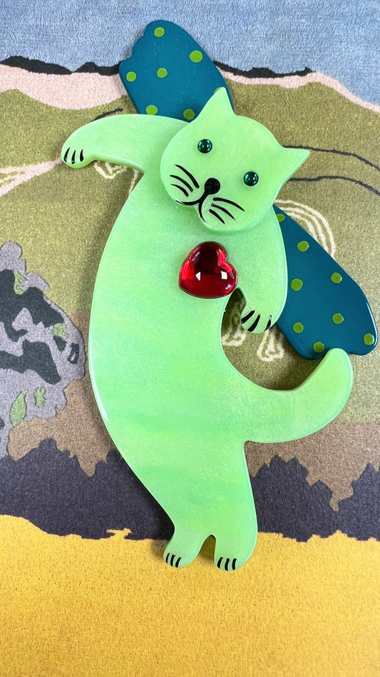 Wormwood Green Angelo Cat Brooch