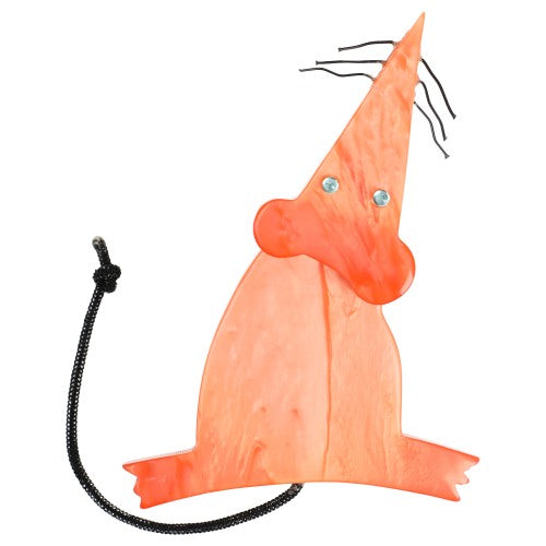 Salmon Pink Sherlock Rat Brooch