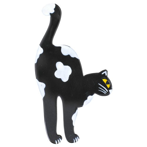 Starsky Version Black and White Cat Brooch (large size)