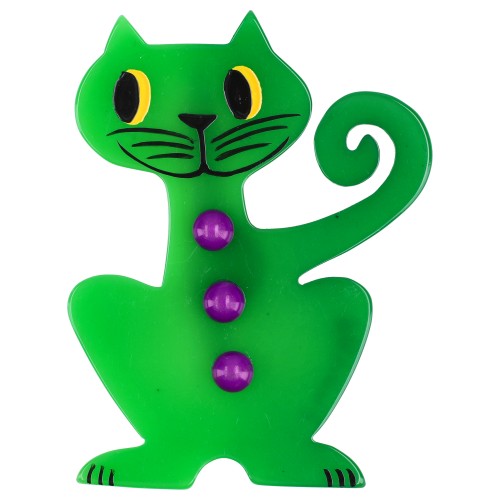 Mint and Purple Aldo Cat Brooch