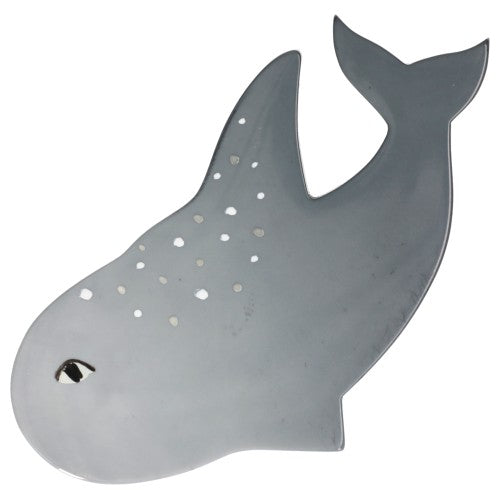 Light  Grey Whale Brooch (large size)