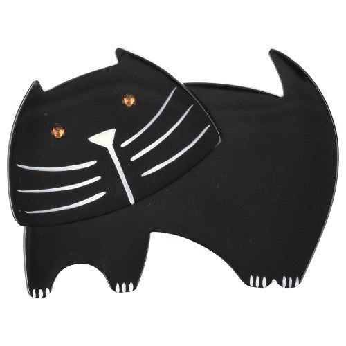 Black Bandino Cat Brooch 