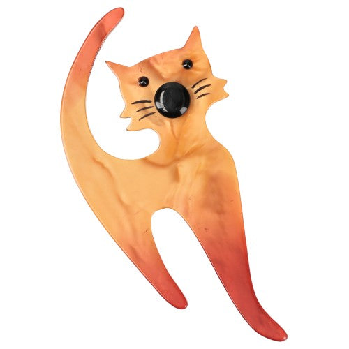 Light Orange Barbichou Cat Brooch