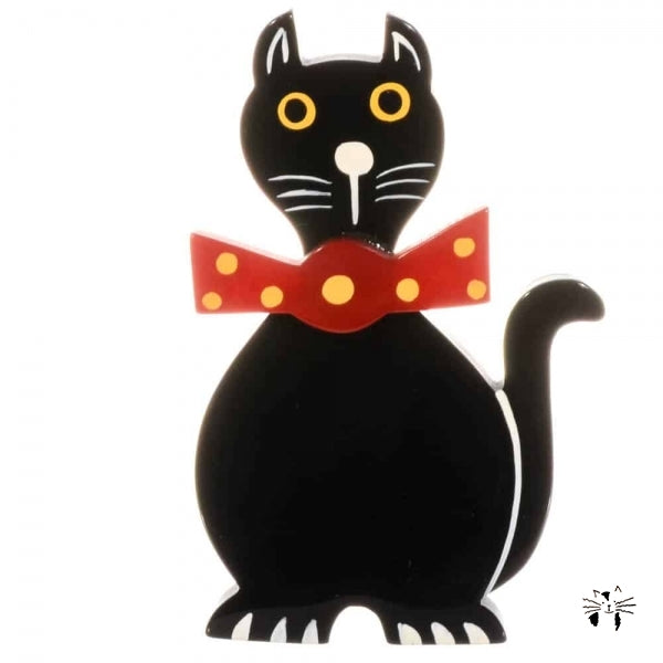 Black Dandy Cat Brooch