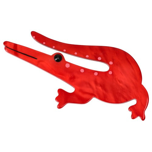 Red Caiman Brooch (Large Size)