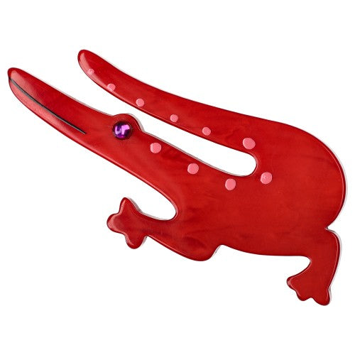 Red Caiman Brooch (Mini Brooch) 