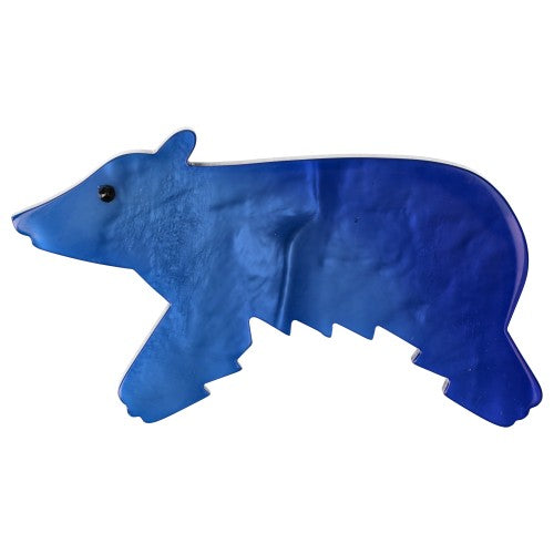 Cobalt Blue Canada Bear Brooch (large size)