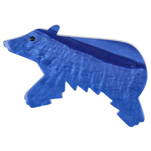 Cobalt Blue Canada Bear Brooch (large size) 