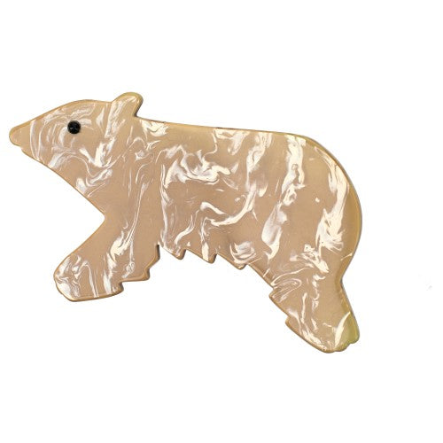 Lemon Beige Canada Bear Brooch (large size)