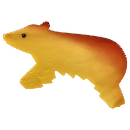 Corn Yellow Canada Bear Brooch (large size)