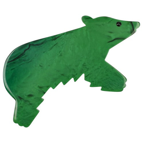 Malachite Green Canada Bear Brooch (large size) 