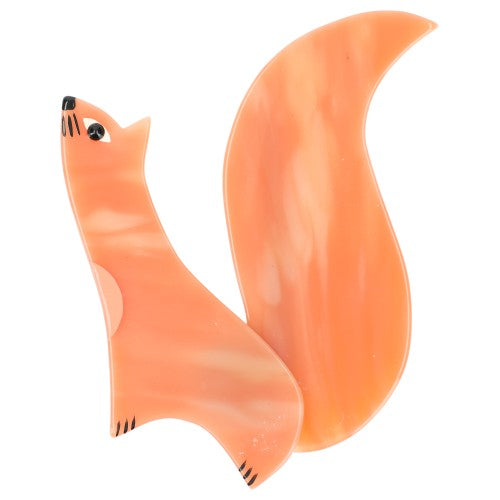 Orange Cloud Cassegrain Squirrel Brooch (large one) 