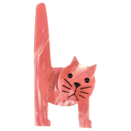 Pink and White Chair Cat Brooch