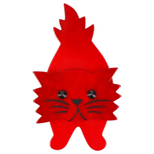 Red Roc Cat Brooch