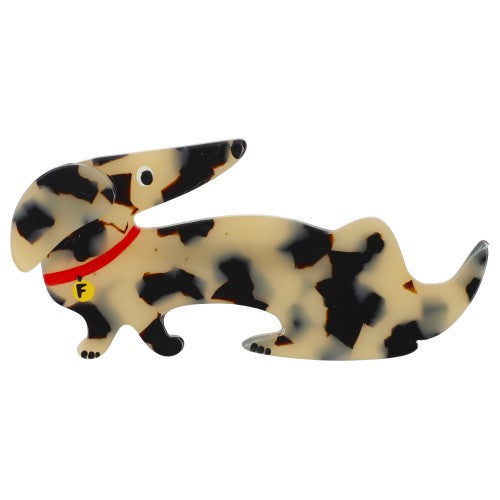 Spotted Dachshund Fifi Dog Brooch