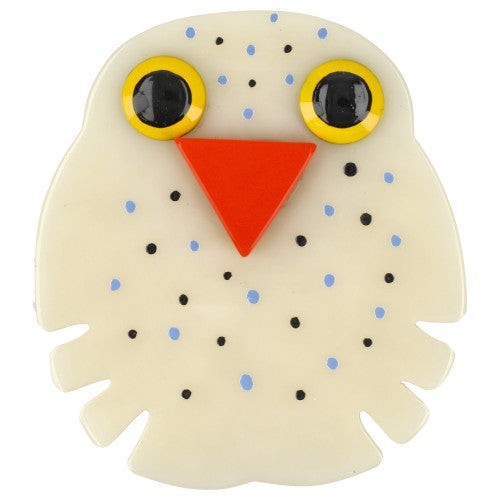 White Kiko Owl Brooch