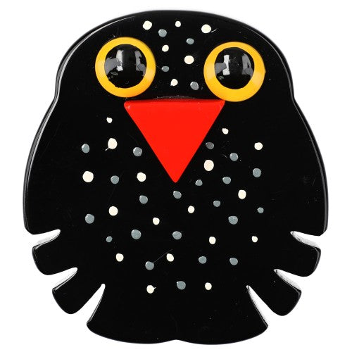 Black Kiko Owl Brooch 