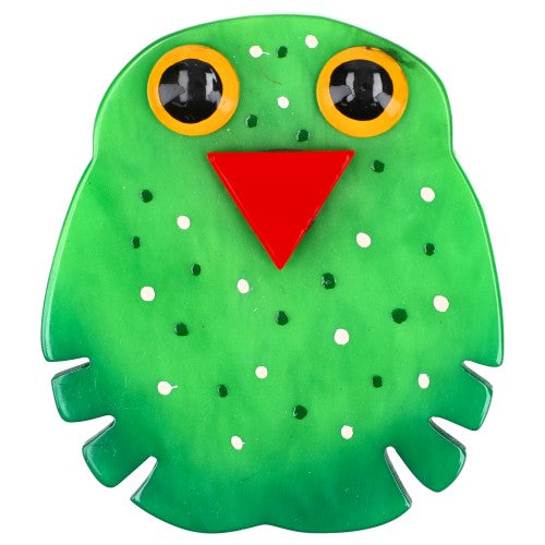 Apple Green Kiko Owl Brooch