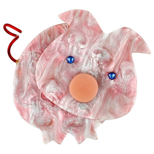 Boreal Pink Pig Brooch with Pinf Nose MM