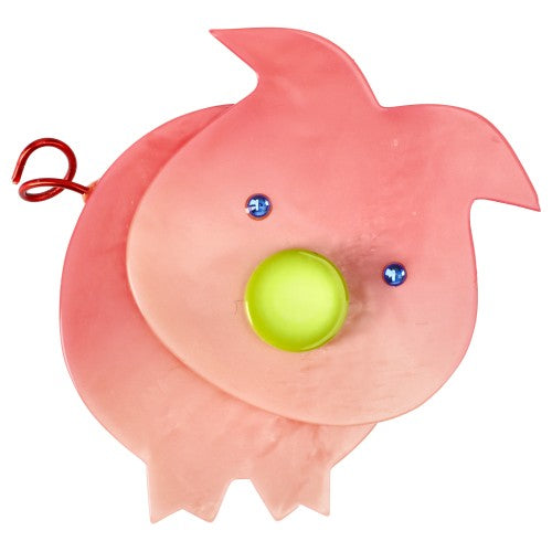 Light Pink Pig Brooch  