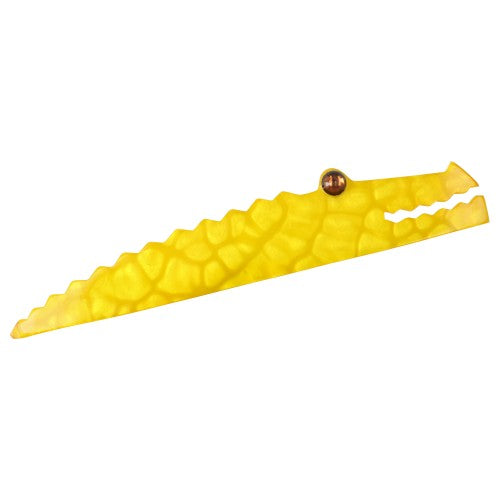  Yellow Long Crocodile Brooch