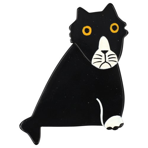 Black Filou Cat Brooch 