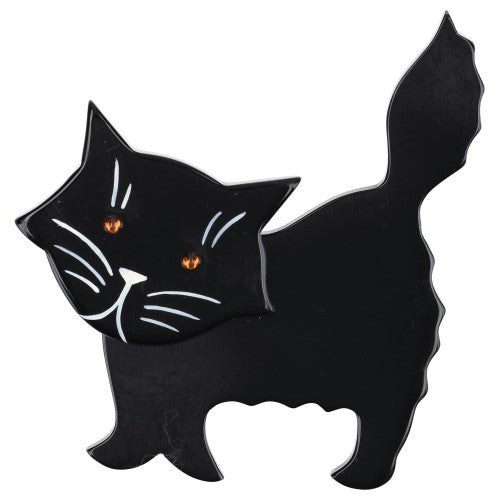 Black and White Fripon Cat Brooch 