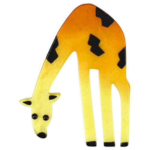 Yellow Ginger Giraffe Brooch