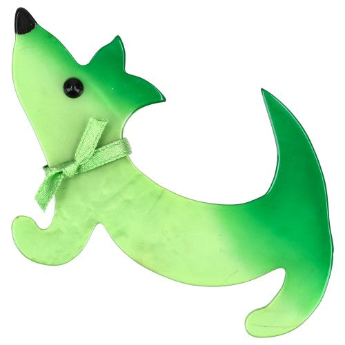 Anise Green Jaspy Dog Brooch