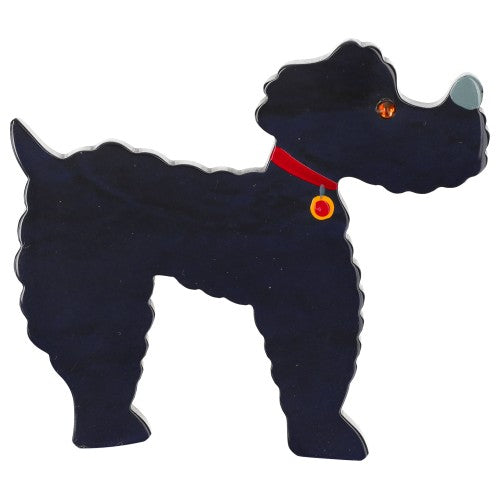 Black Kaoba Poodle Dog Brooch