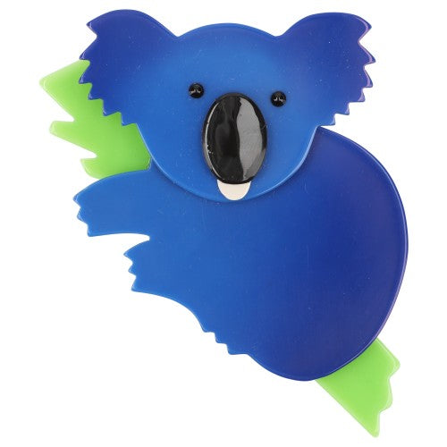 Klein Blue and Anise Green Koala Brooch