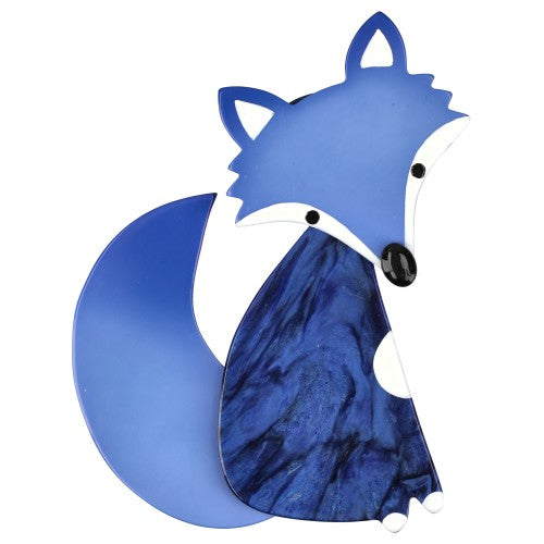 Night and Lavender Blue ladyfox Brooch