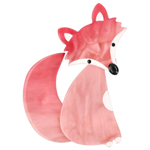 Light Pink Ladyfox Fox Brooch 