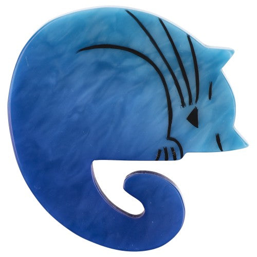 French Blue Laskar Cat Brooch 