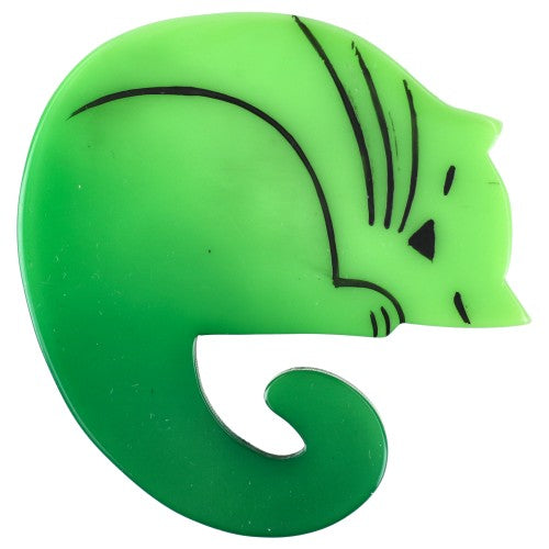 Light Green Laskar Cat Brooch 