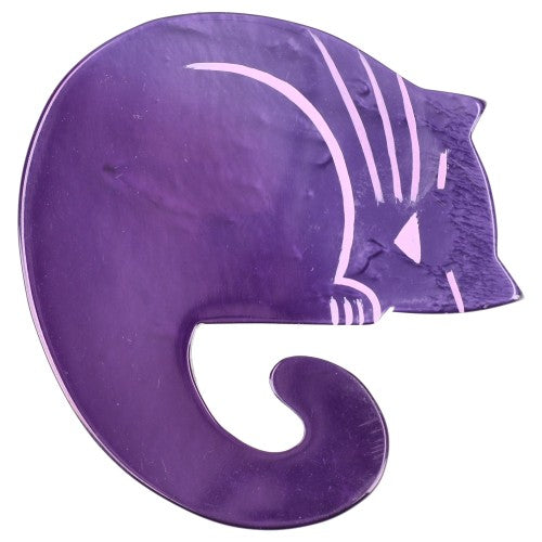 Purple Laskar Cat Brooch 