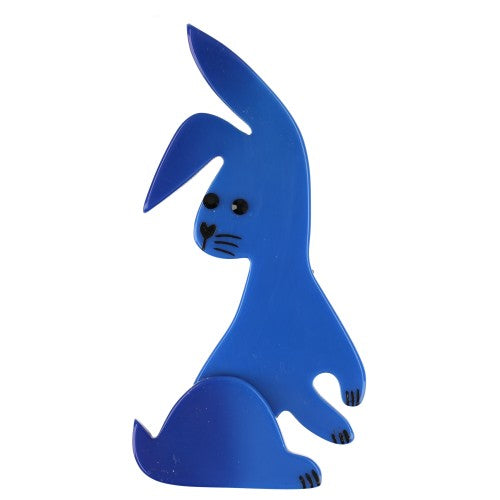 Cobalt Blue Lulu Rabbit Brooch 