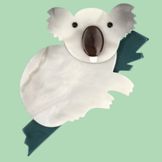 White Koala Brooch