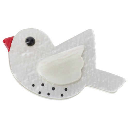 Pearly White Baby Paloma Brooch