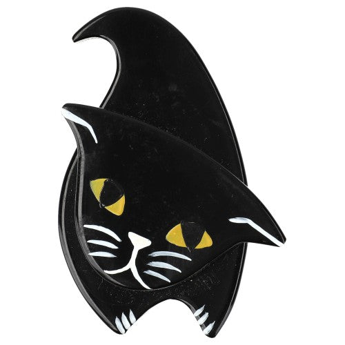 Black Zorro Cat Brooch (Mini Brooch)