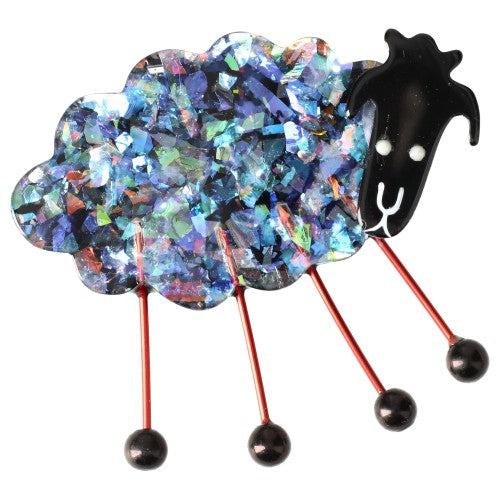 Bright Blue Sheep Brooch PM