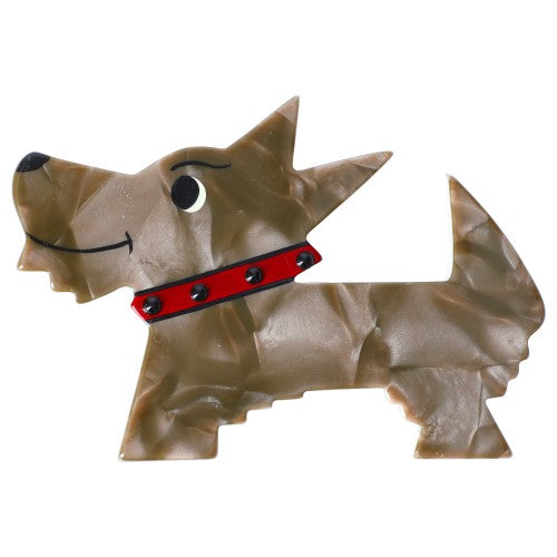 Feldspath Beige Muso Dog Brooch