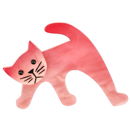 Pink Ouistiti Cat Brooch