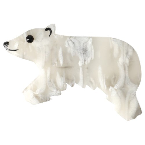 Cream White Canada Bear Brooch (Mini Brooch)