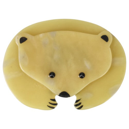 Vanilla Yellow Polar Bear Brooch