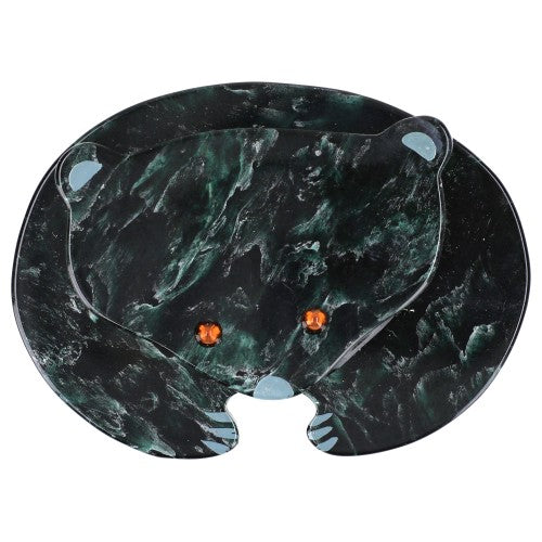 Veined Fir Green Polar Bear Brooch 